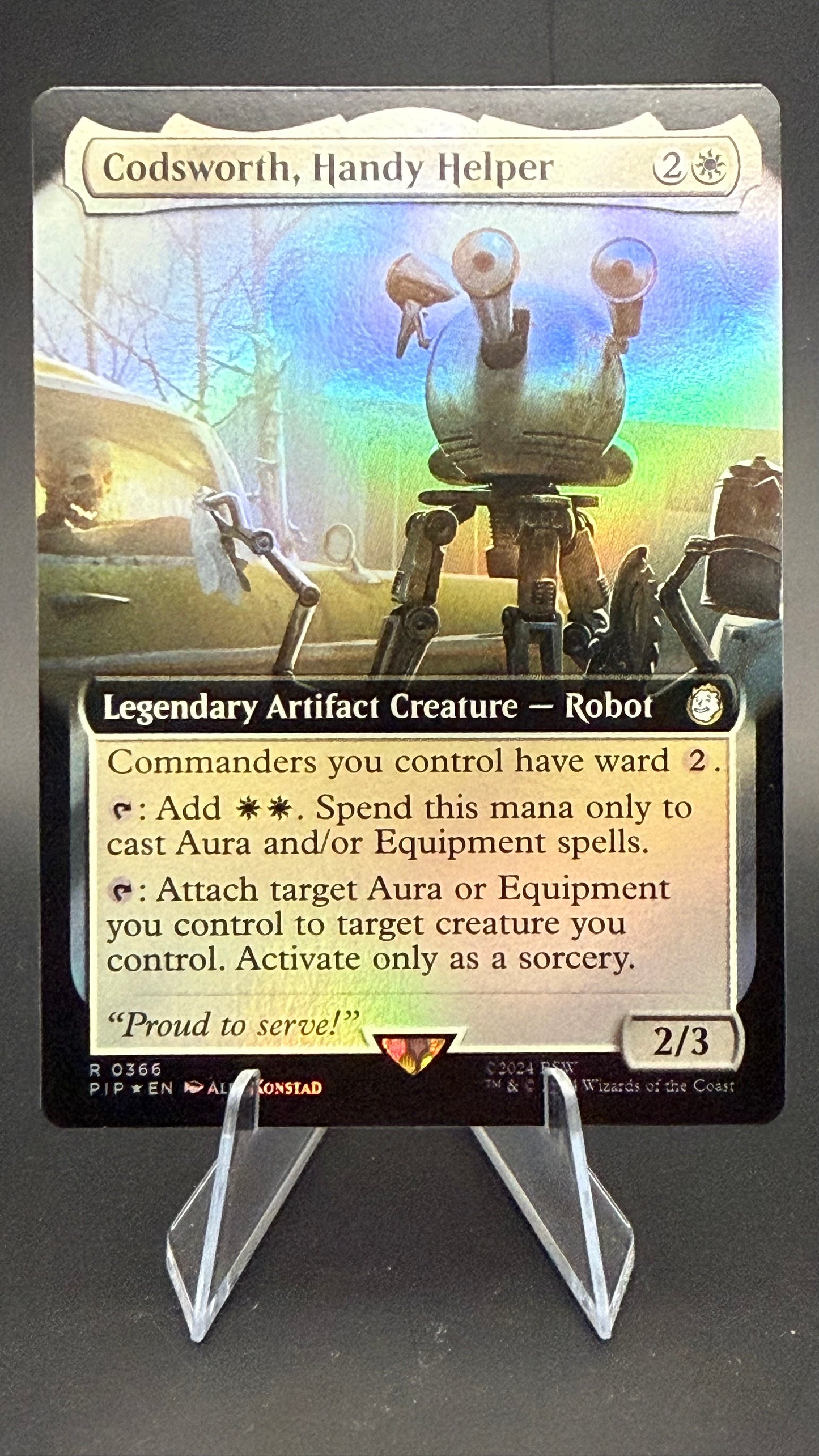 Codsworth, Handy Helper (Extended Art) - Universes Beyond: Fallout (PIP) Foil
