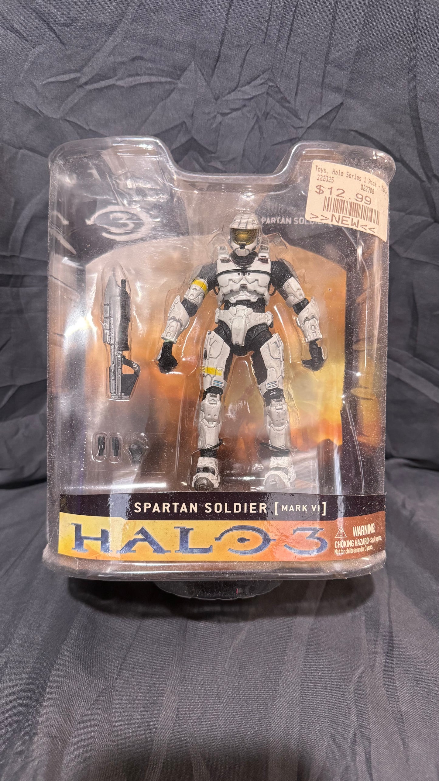 MCFARLANE TOYS HALO 3 SPARTAN SOLDIER MARK VI WHITE VARIANT FIGURE