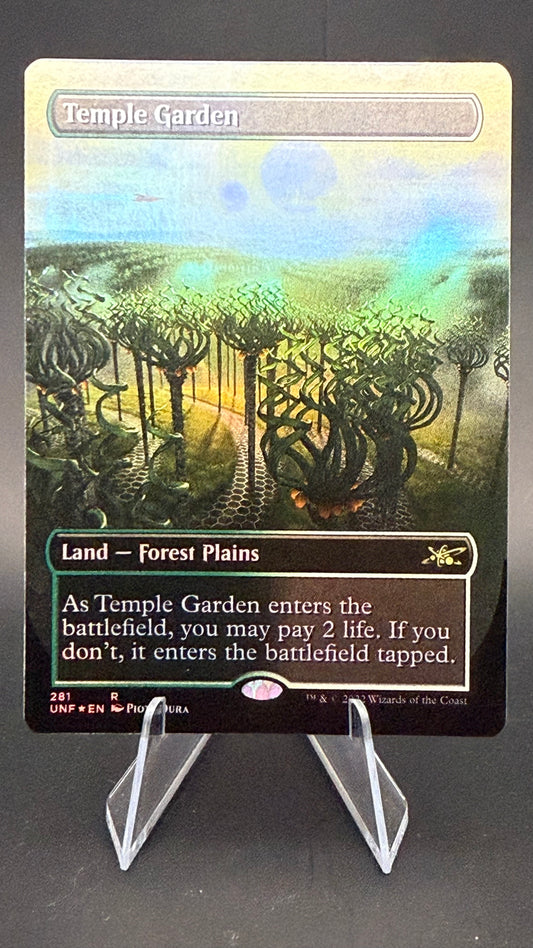 Temple Garden (Borderless) - Unfinity (UNF) Foil