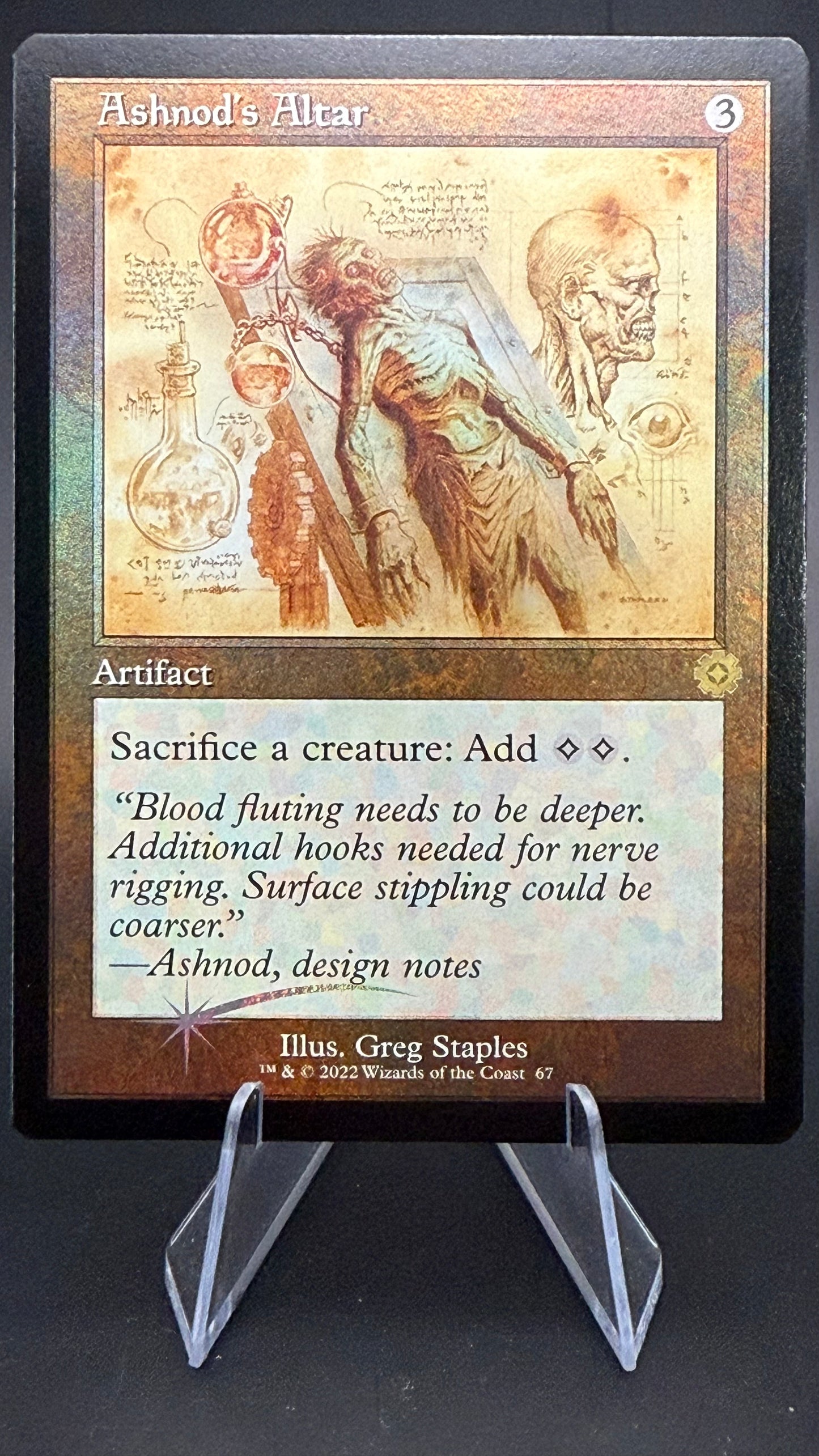 Ashnod's Altar (Schematic) - The Brothers' War: Retro Frame Artifacts (BRR) Foil