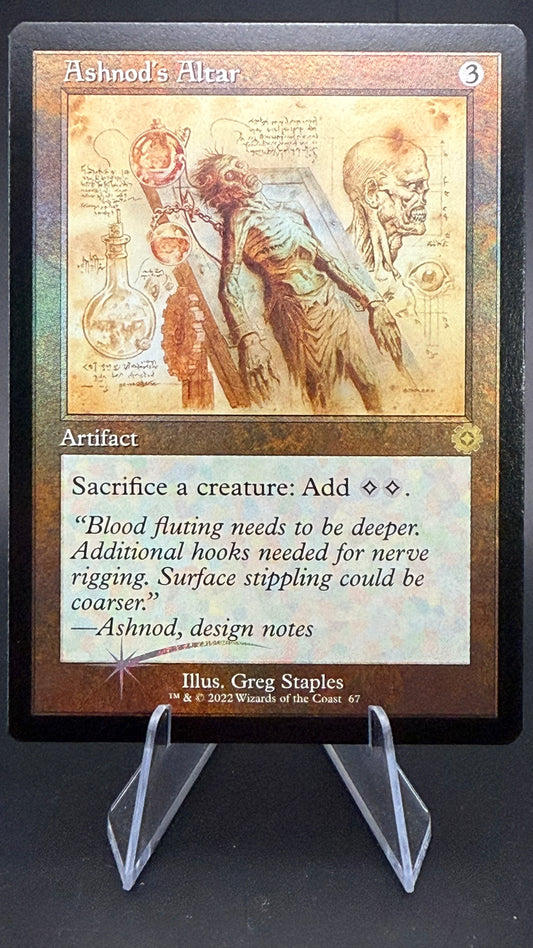 Ashnod's Altar (Schematic) - The Brothers' War: Retro Frame Artifacts (BRR) Foil