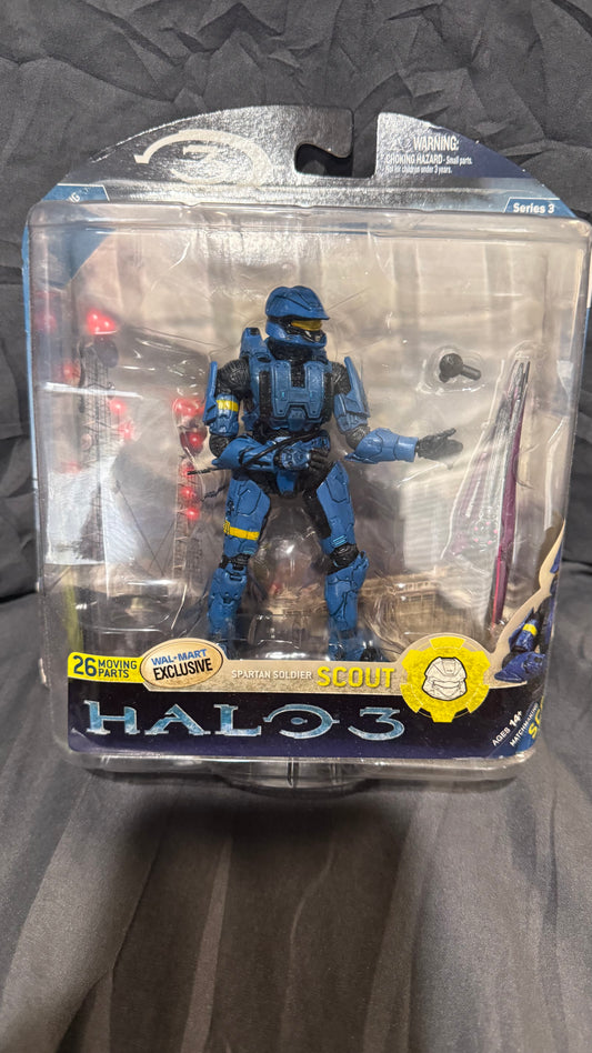 Halo 3 Spartan Scout Walmart Exclusive Series 3 Blue Action Figure New McFarlane