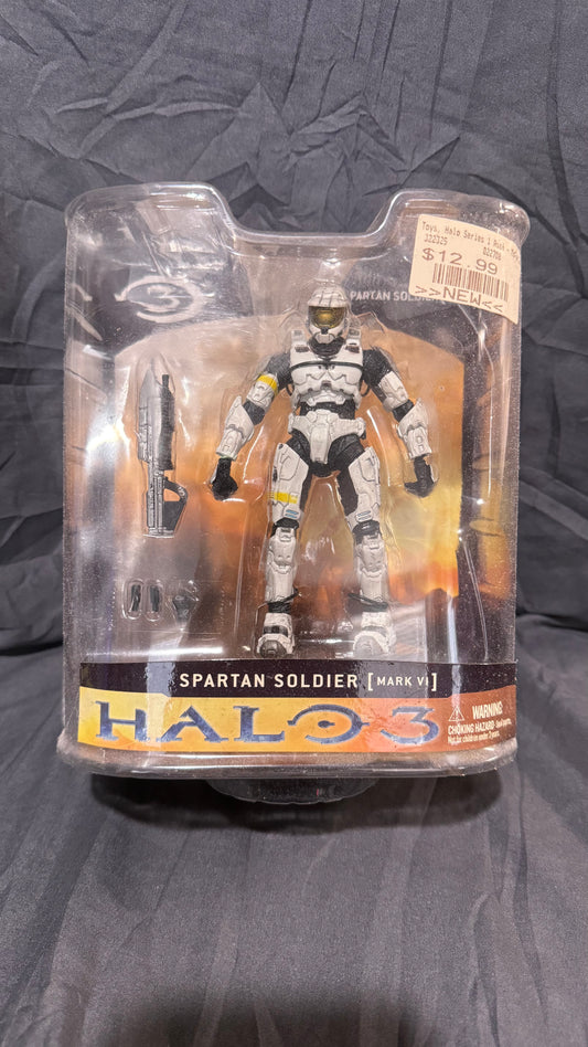 MCFARLANE TOYS HALO 3 SPARTAN SOLDIER MARK VI WHITE VARIANT FIGURE
